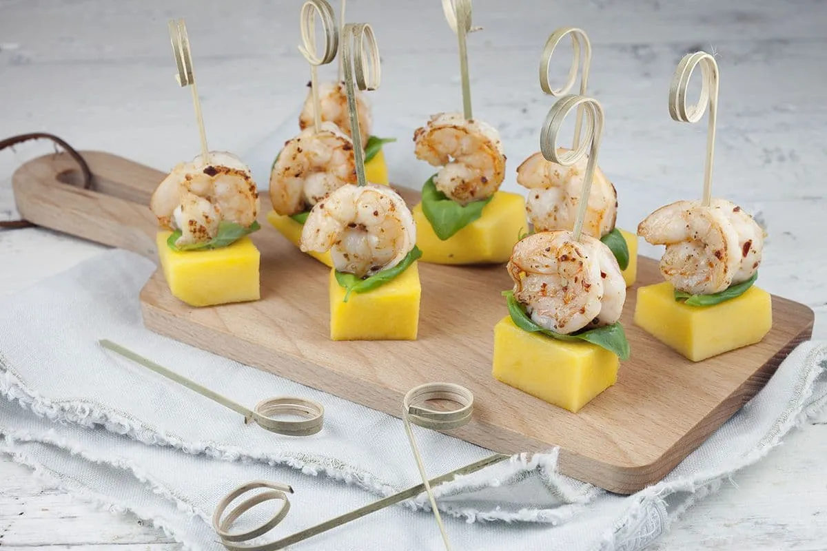 Gamba en mango hapjes