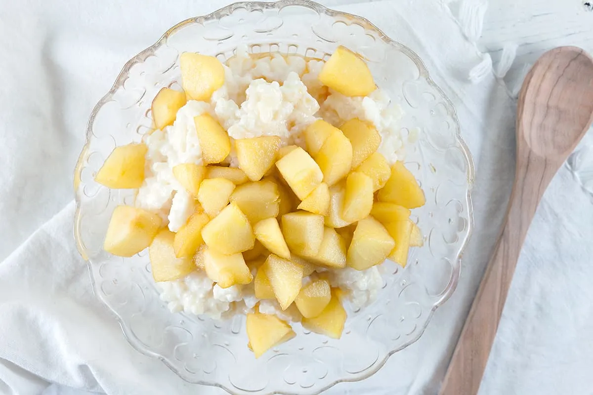 Makkelijke rijstpudding met appel