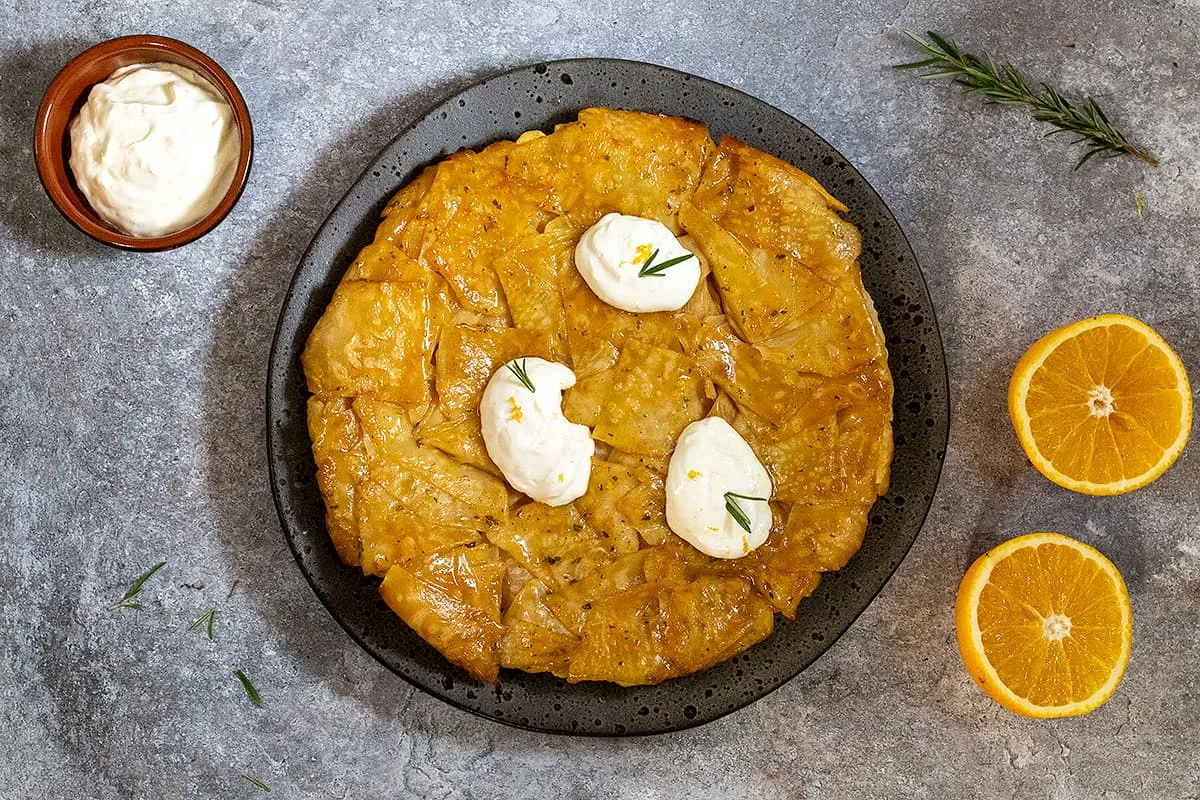 Knolselderij tarte tatin - vegetarisch en hartig