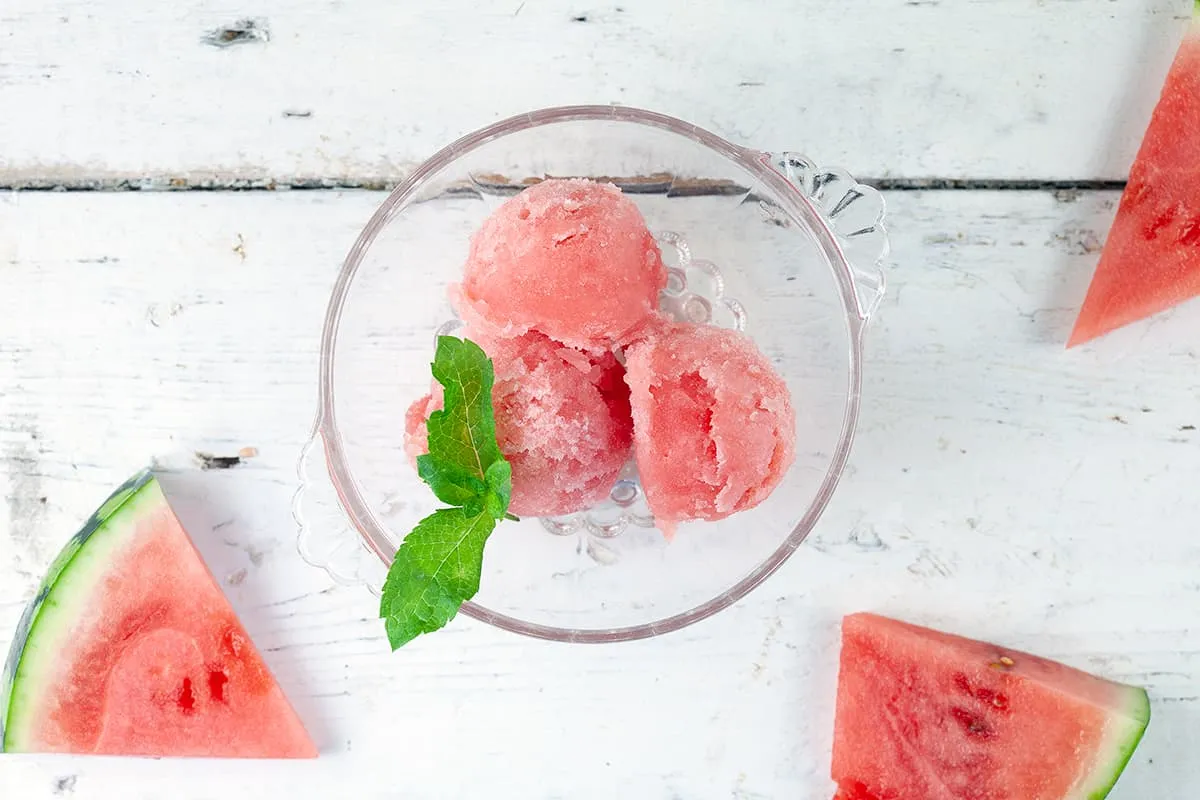 Watermeloen sorbet