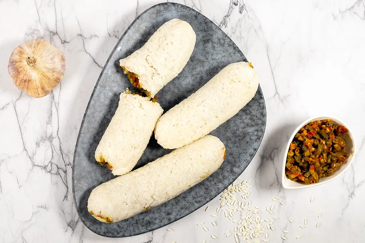 Vegetarische lemper - rijstrolletjes met groenten