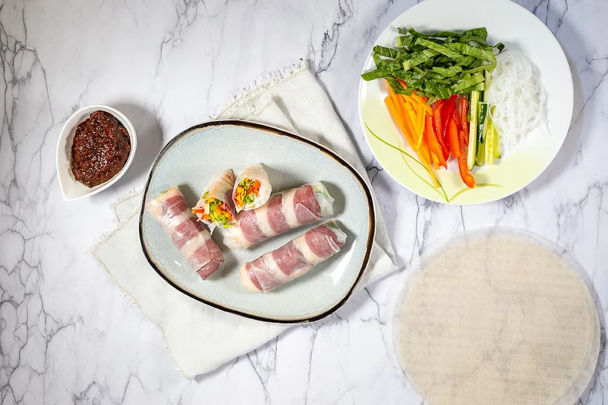 Summer rolls met eend
