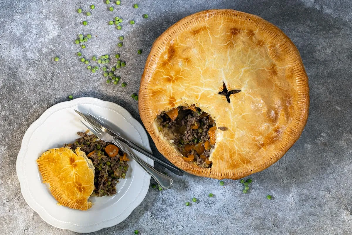 Engelse meat pie op traditionele wijze