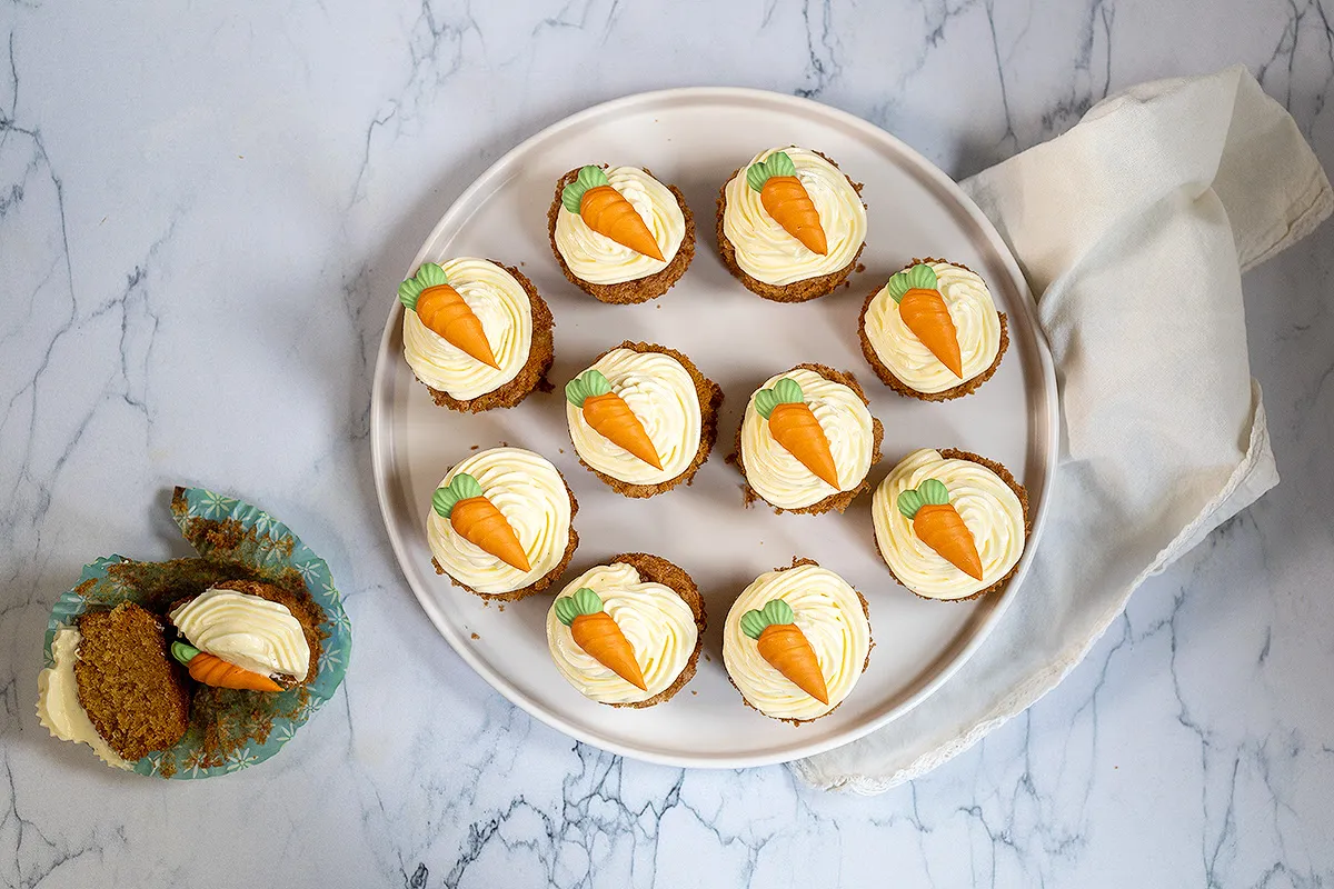Mini carrot cakejes - super leuk om uit te delen