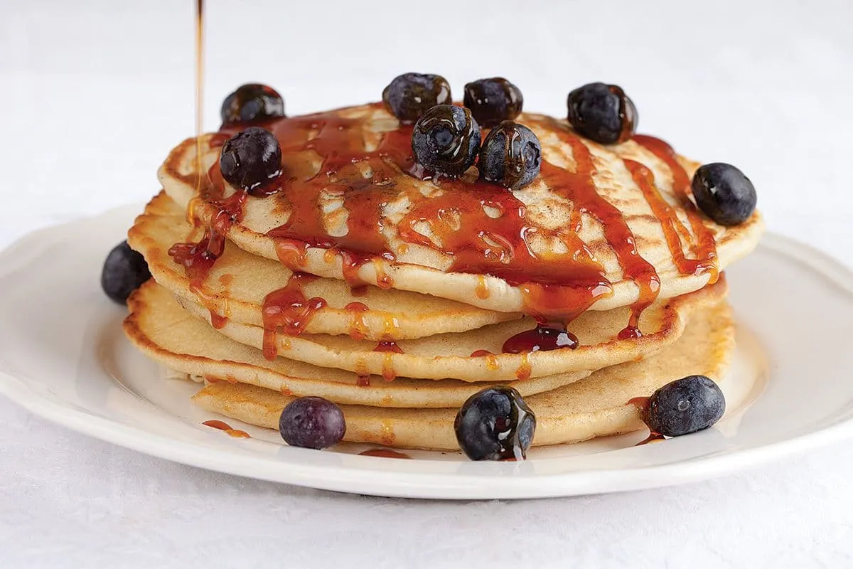 Pannenkoeken met blauwe bessen - heerlijk ontbijtje
