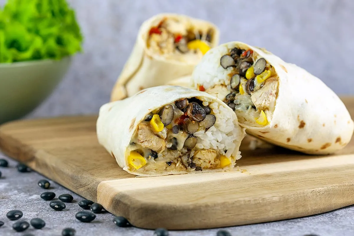 Burrito met kip - stevig Amerikaanse ontbijt burrito
