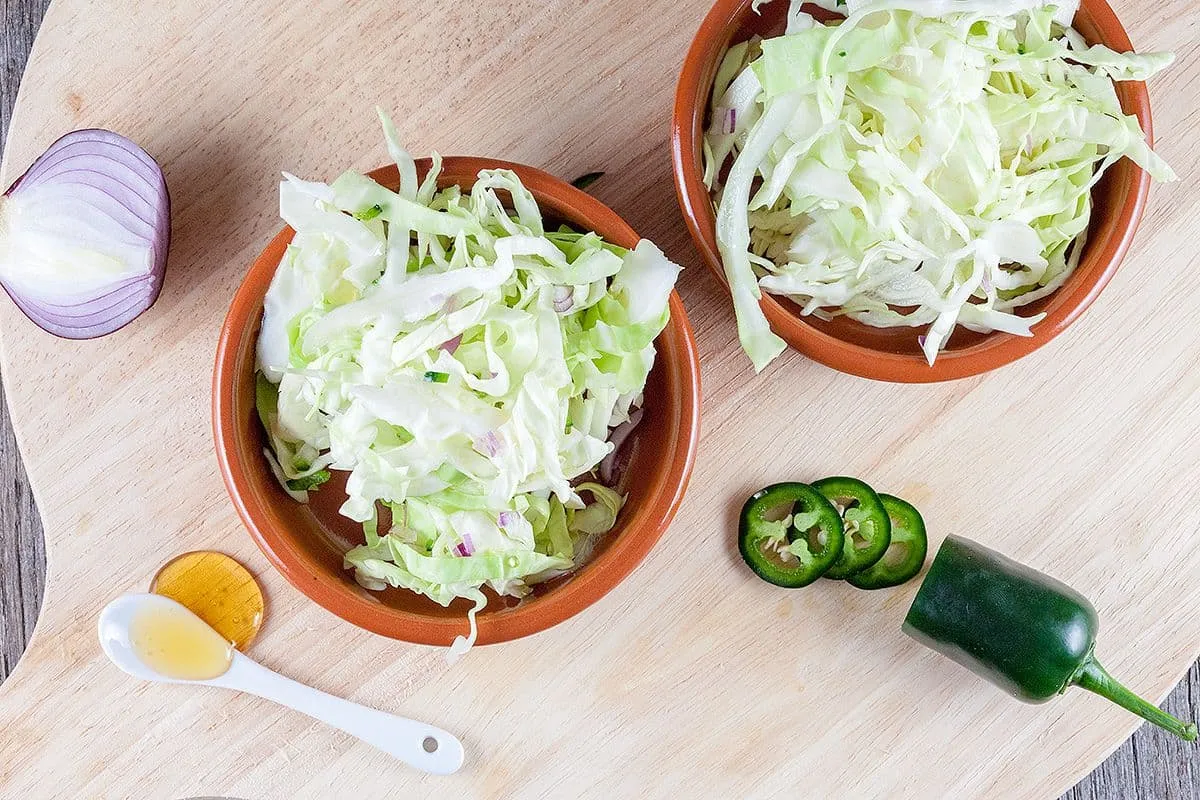 Snelle groene koolsalade