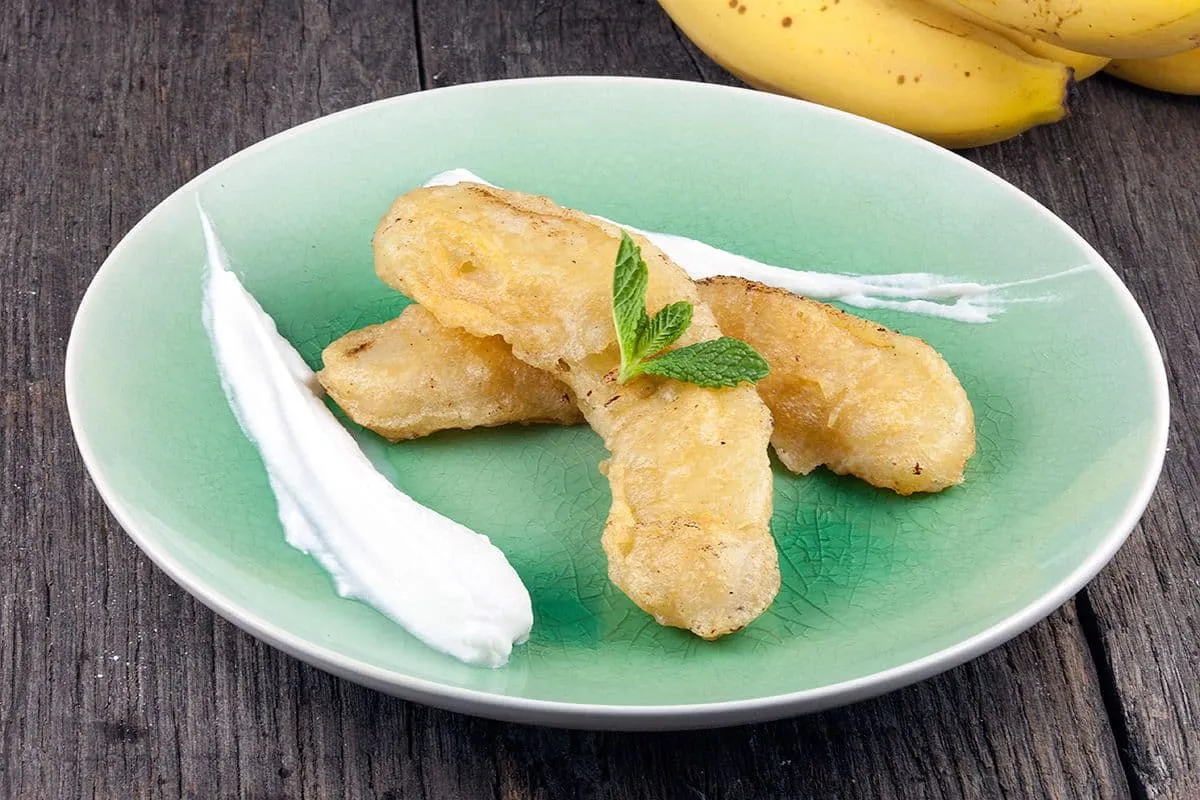 Gebakken banaan met kokos