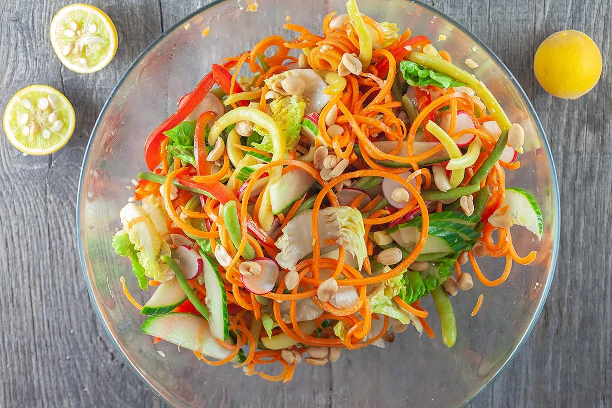 Oosterse salade met yuzu dressing