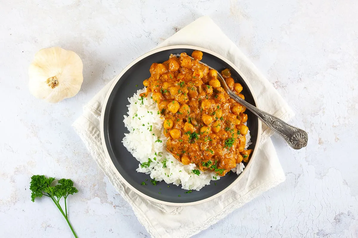 Vegetarische kikkererwten masala