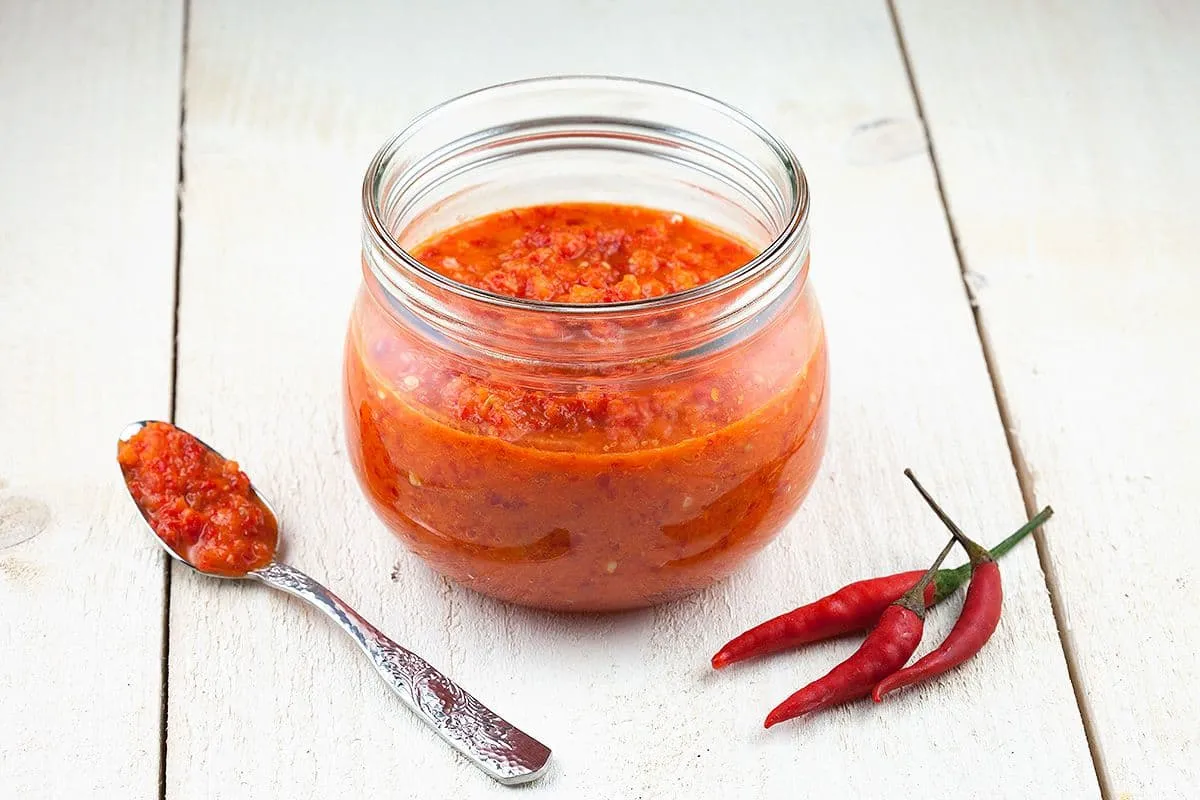Scotch bonnet peper sambal - lekker voor bij roti