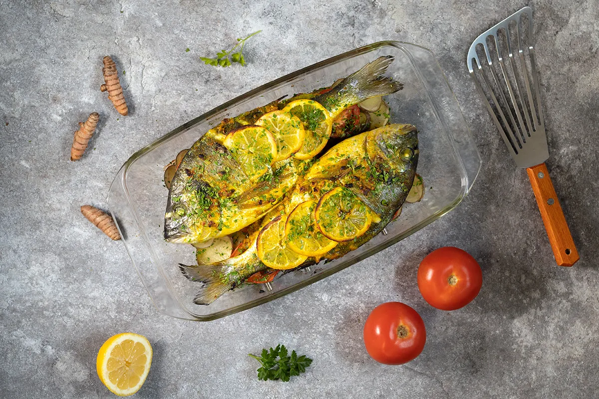 Dorade uit de oven