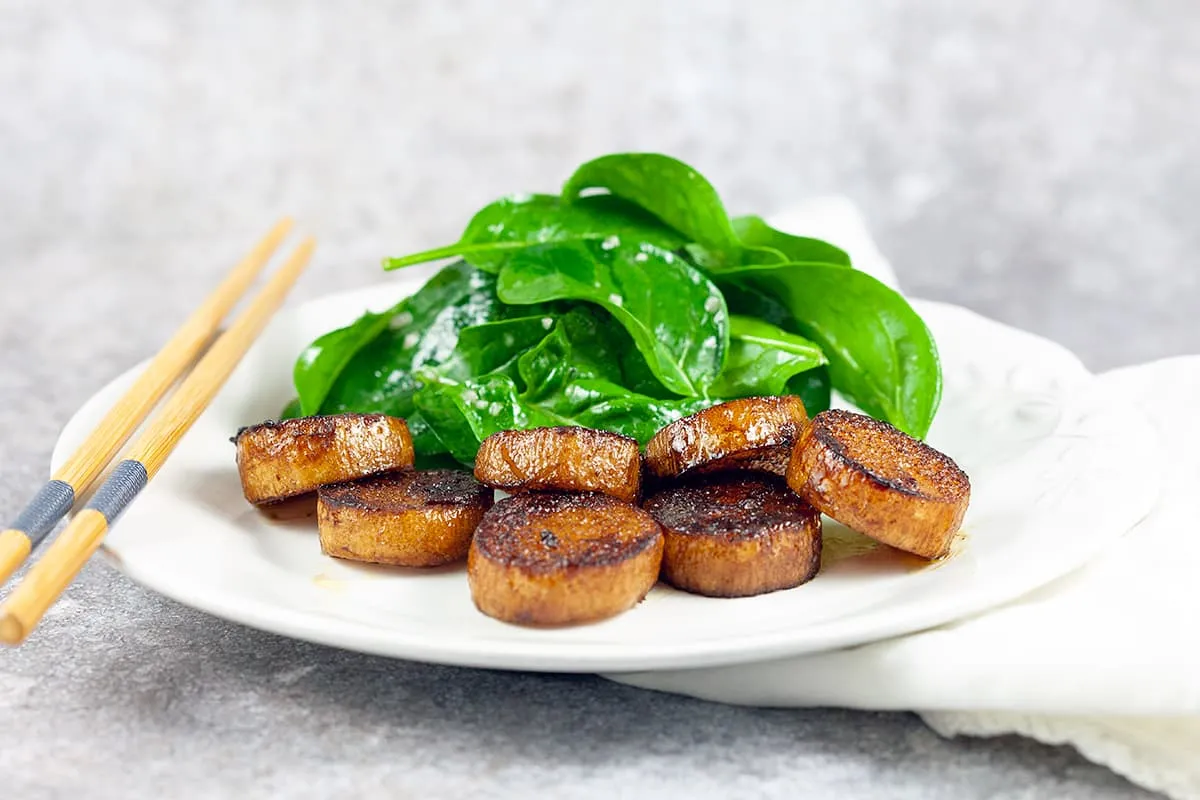 Gebakken Nagaimo (Japanse berg yam)
