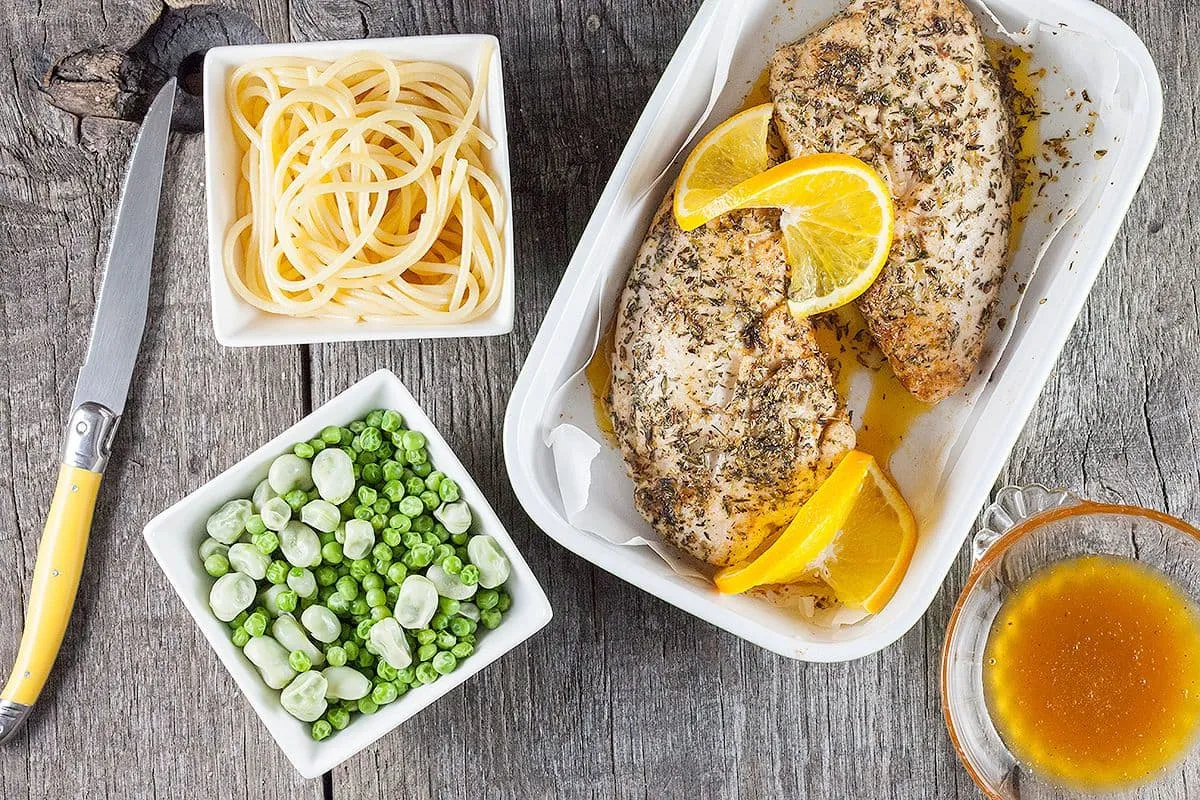 Kalkoenfilet met sinaasappel en honing