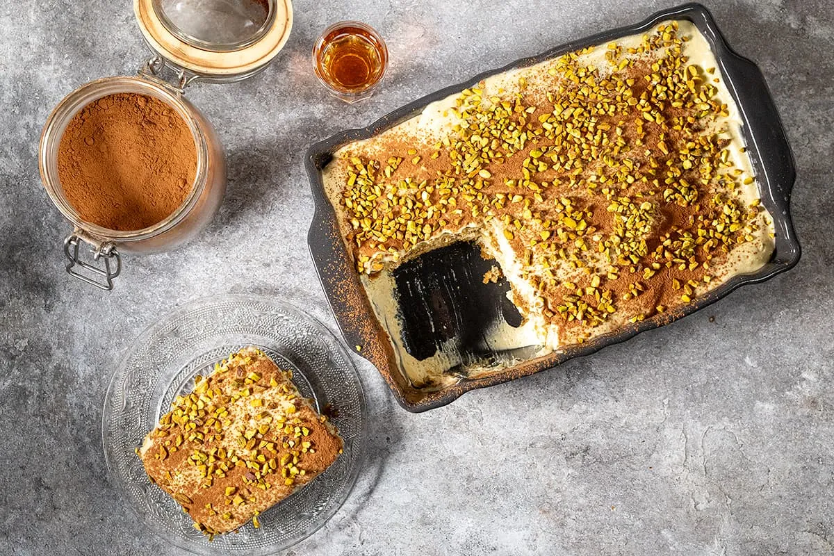 Pistache tiramisu - een klassieke tiramisu met een volle pistache smaak
