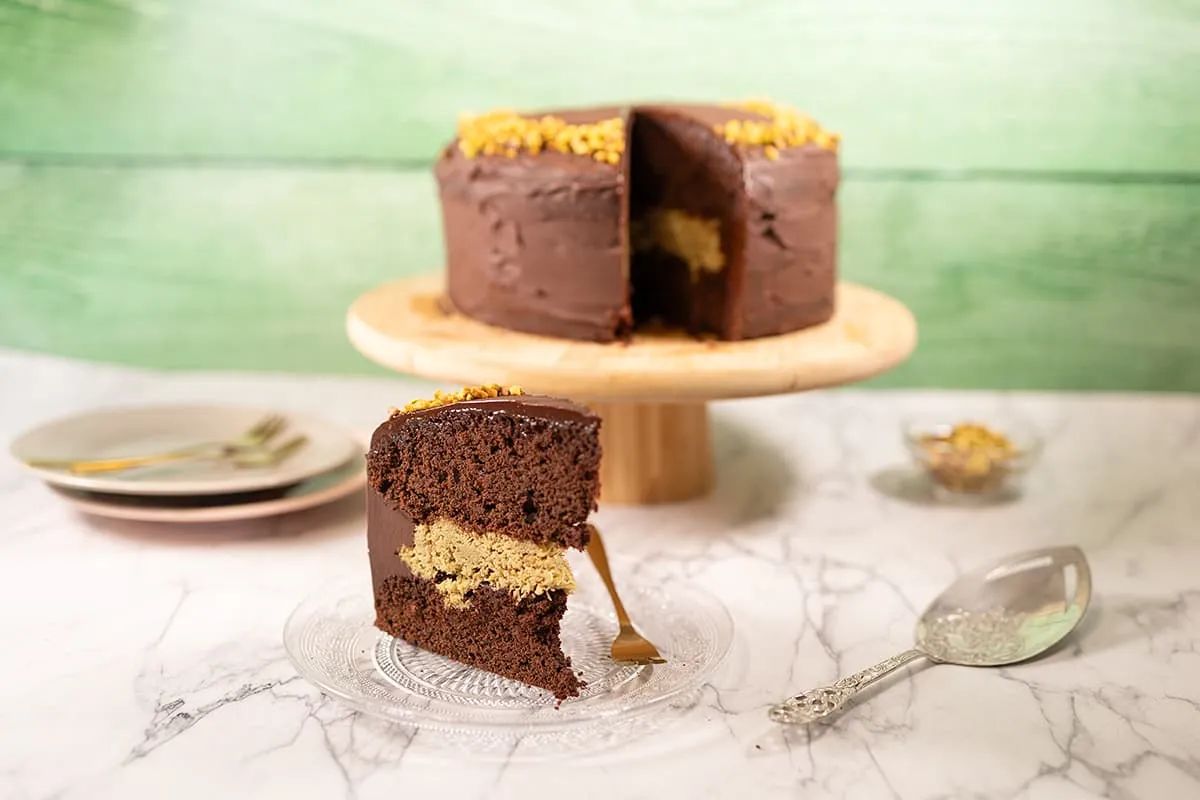 Dubai chocoladetaart met pistache - met een volle smaak