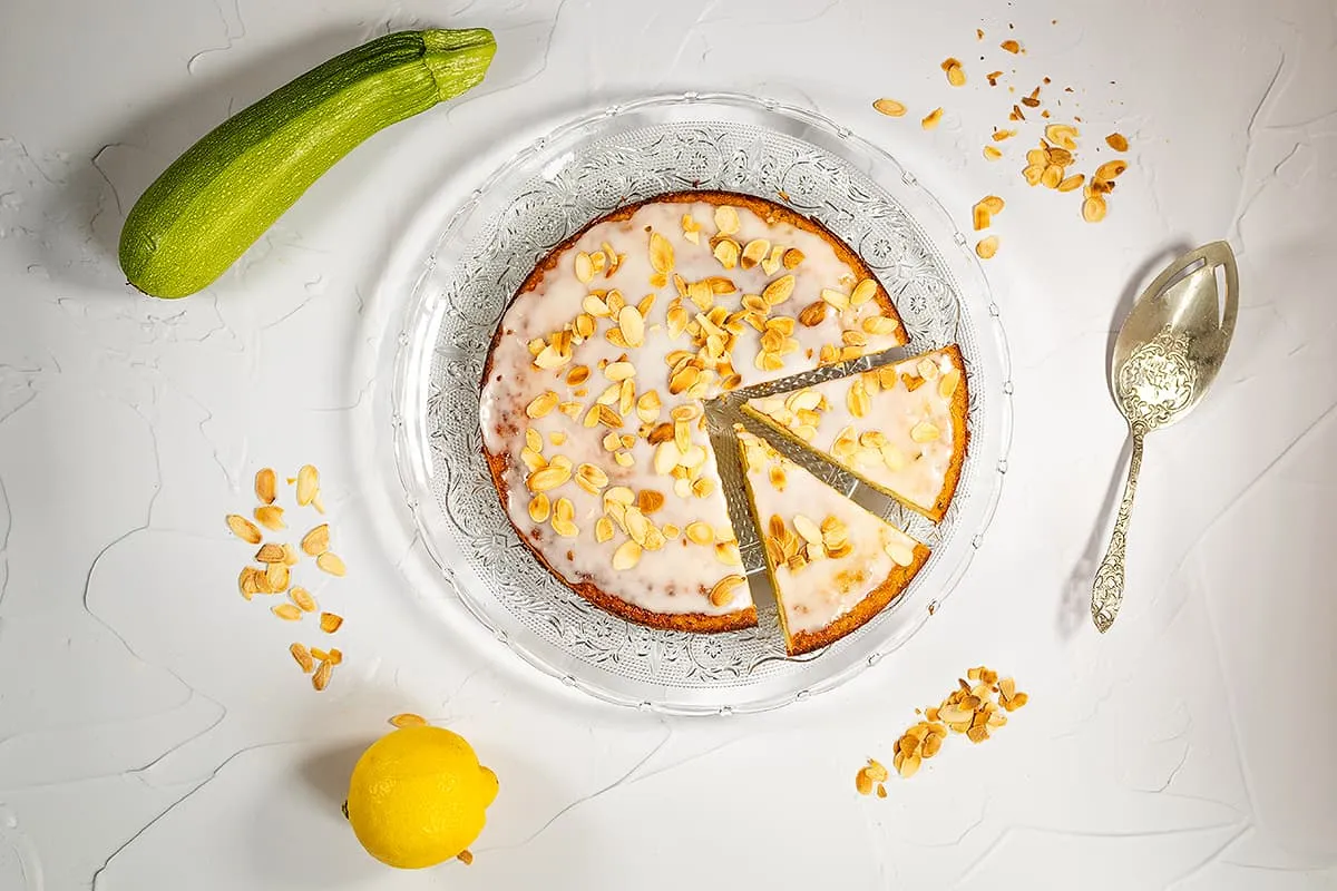 Courgette cake met amandel