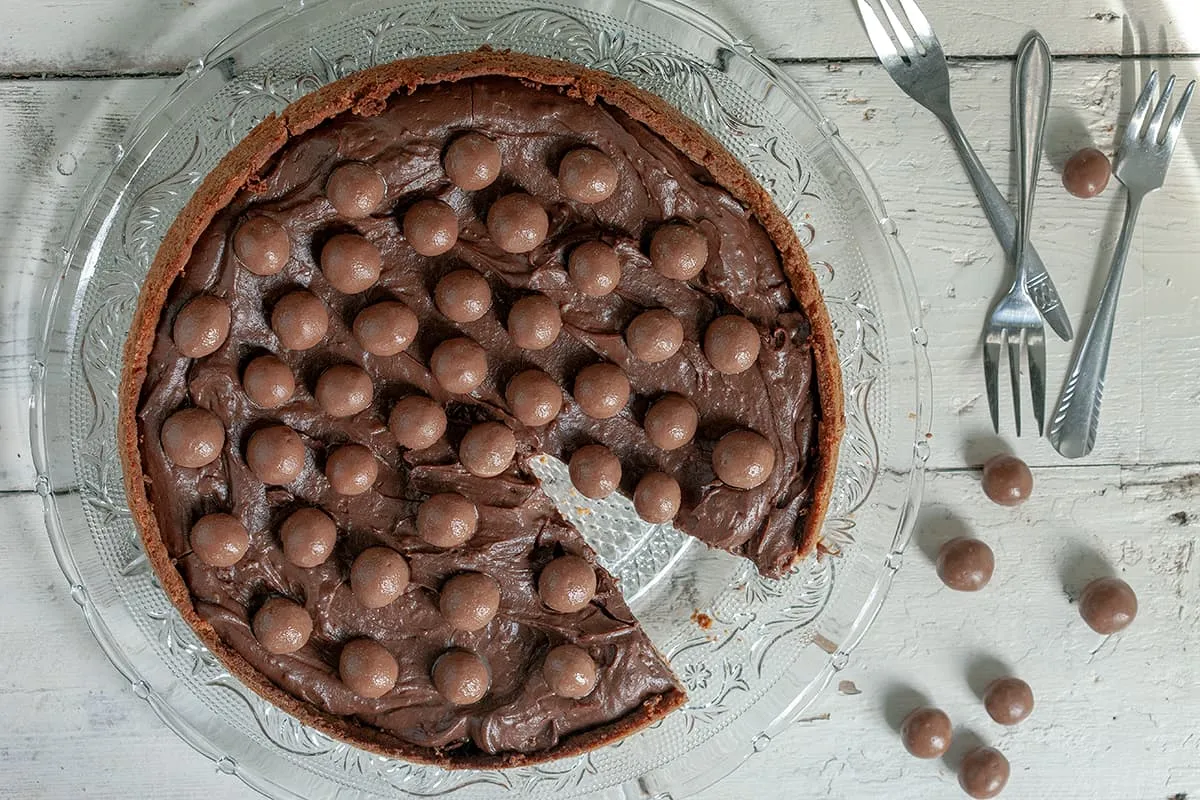 Chocoladetaart met maltesers