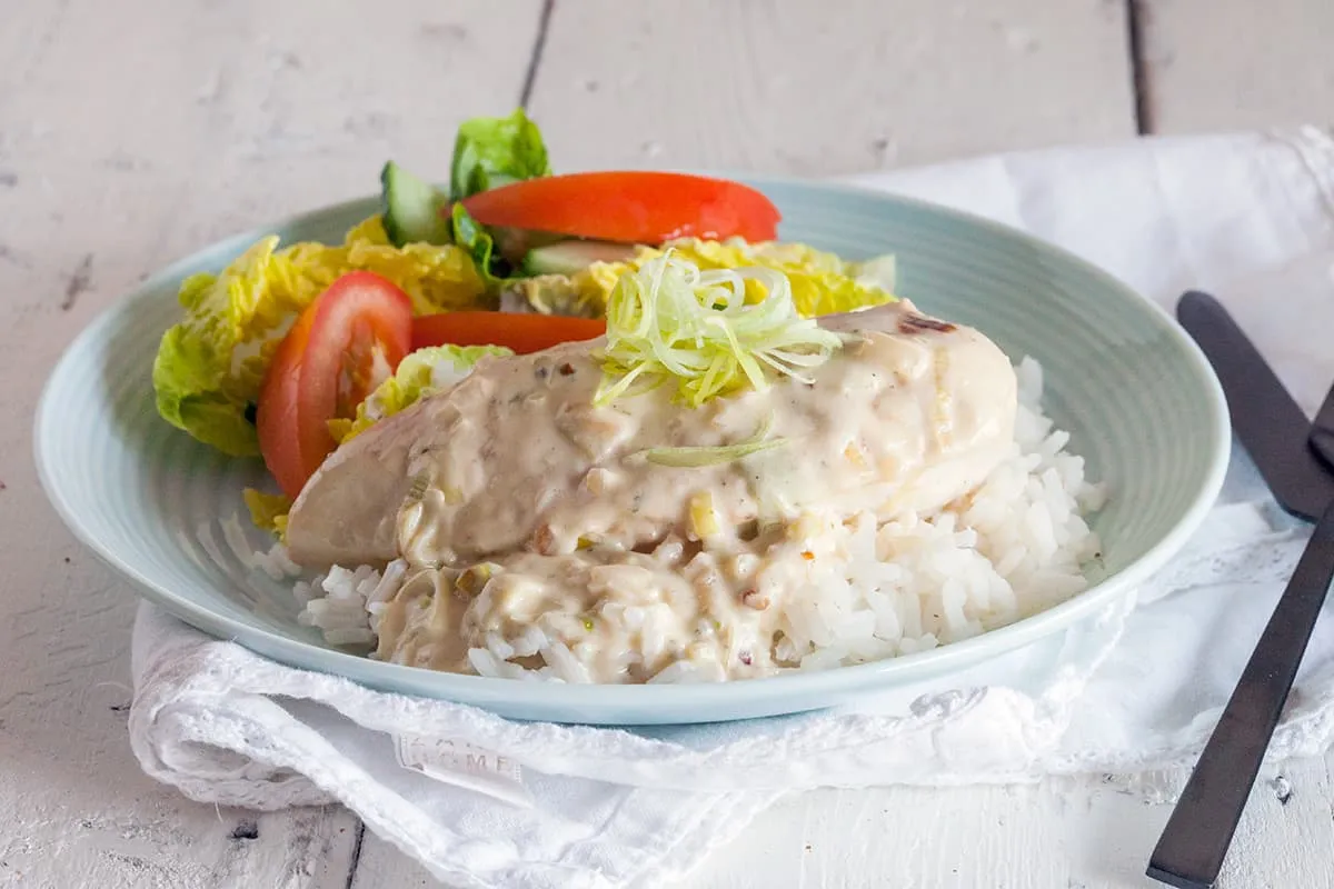 Makkelijke kip met Boursin saus - lekker en snel