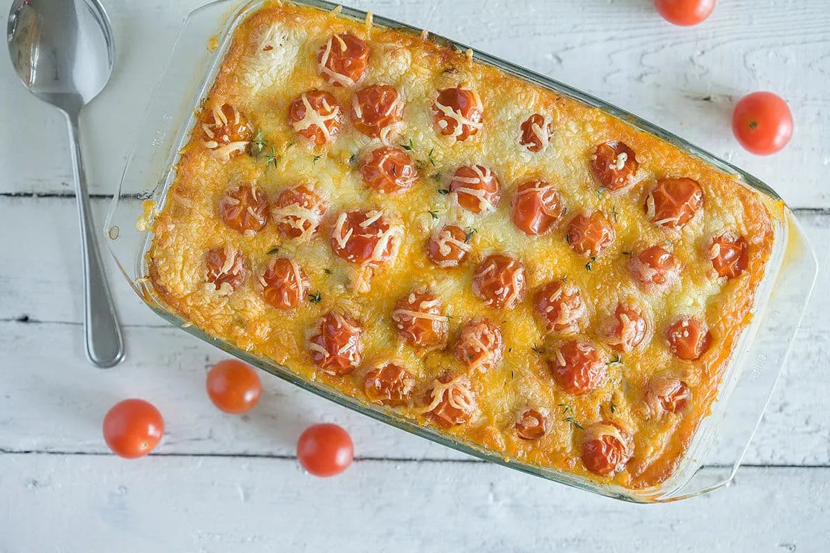Gehakt en courgette ovenschotel