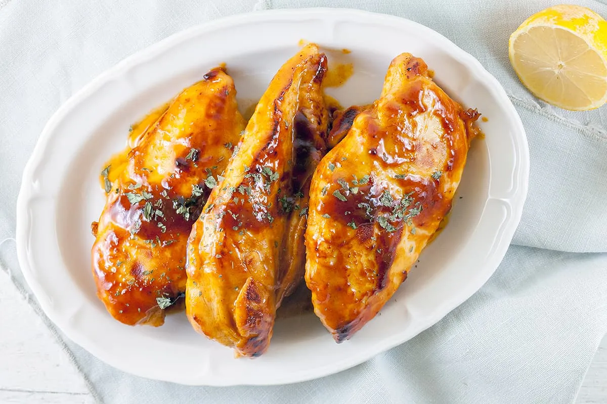 Honing-mosterd kip met lekkere sticky saus