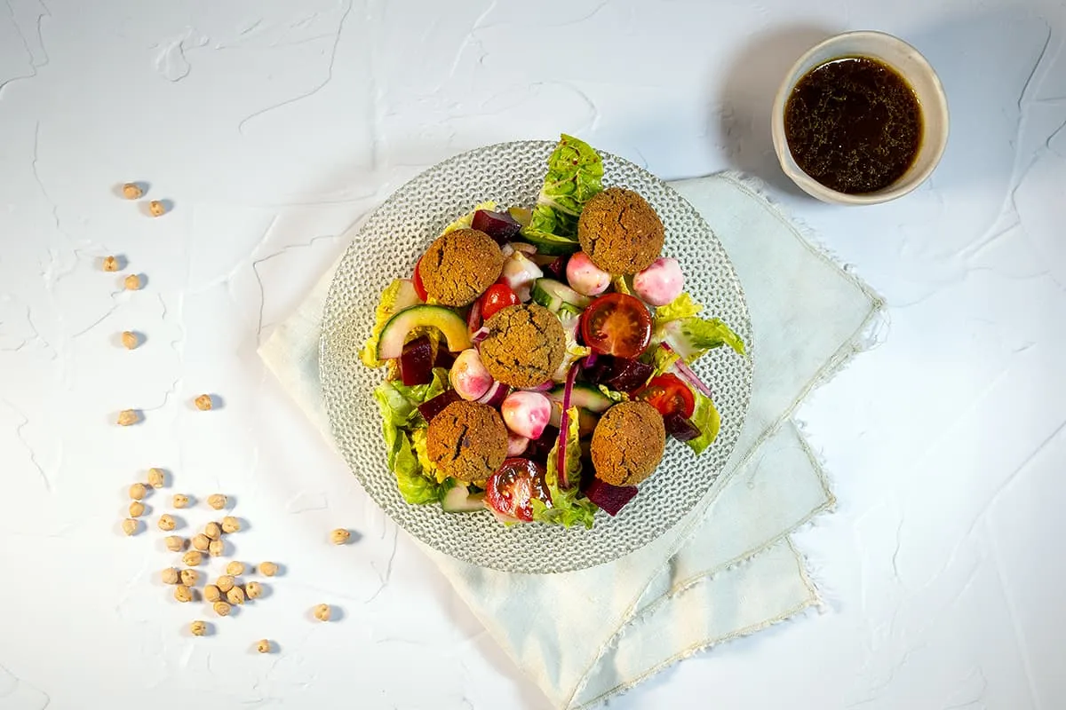 Falafel salade - lekker vega!