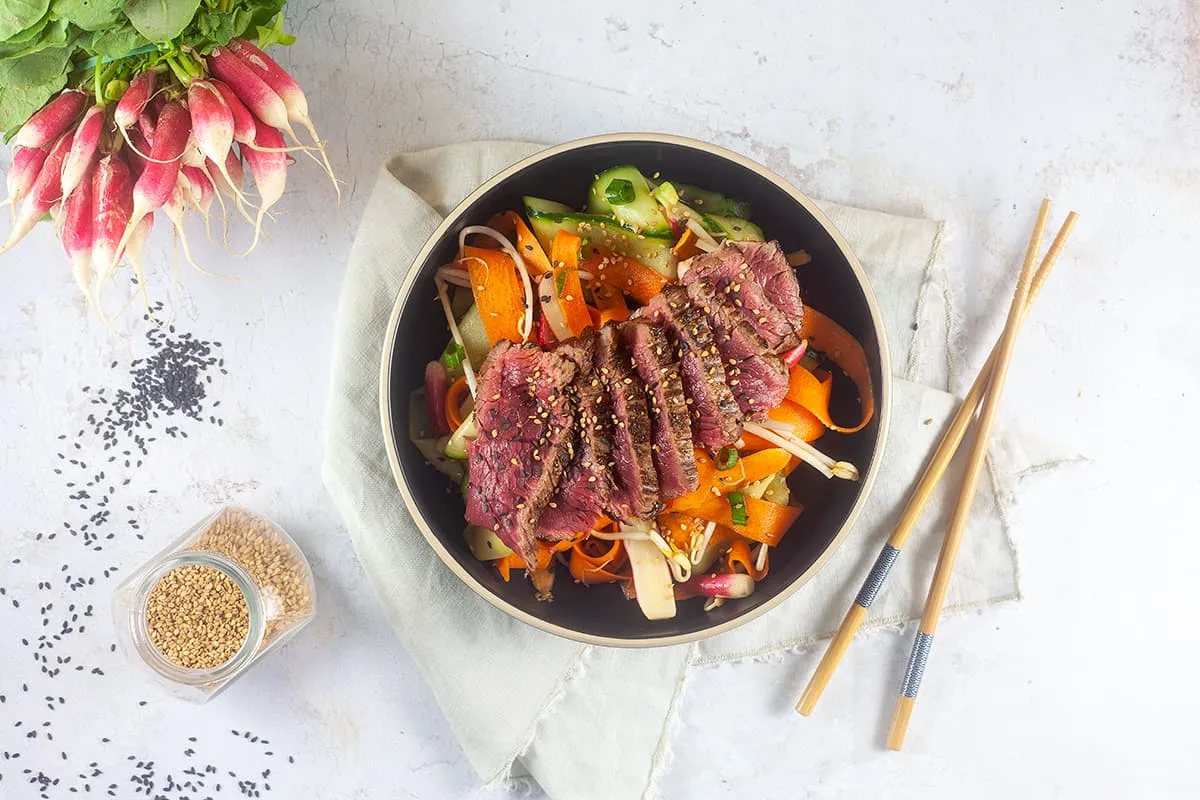 Beef tataki - biefstuk op Japanse wijze
