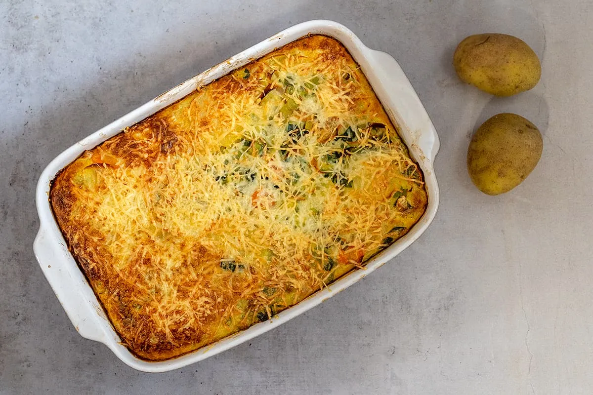 Gratin van wortel en prei - Een Franse aardappelgratin met groenten