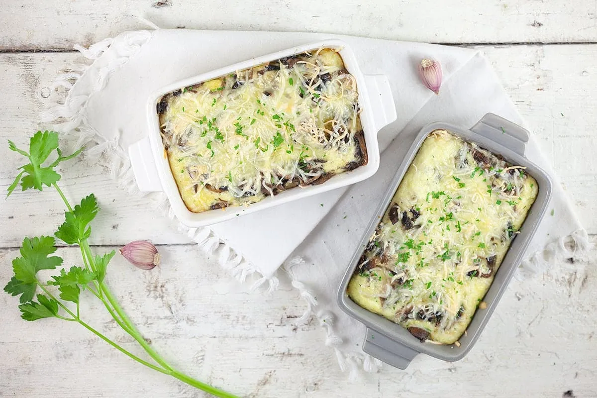 Gegratineerde champignons