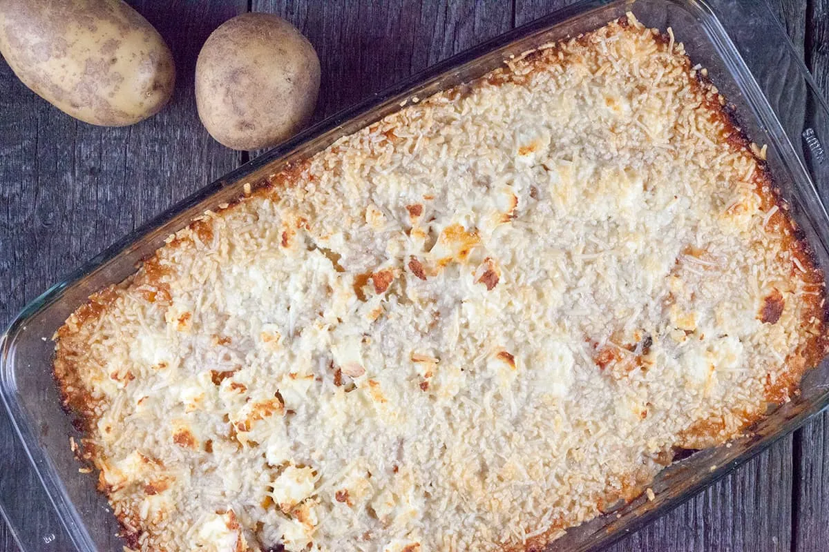 Aubergine en feta ovenschotel