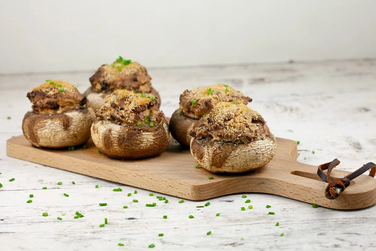 Gevulde champignons met ricotta (uit de oven)