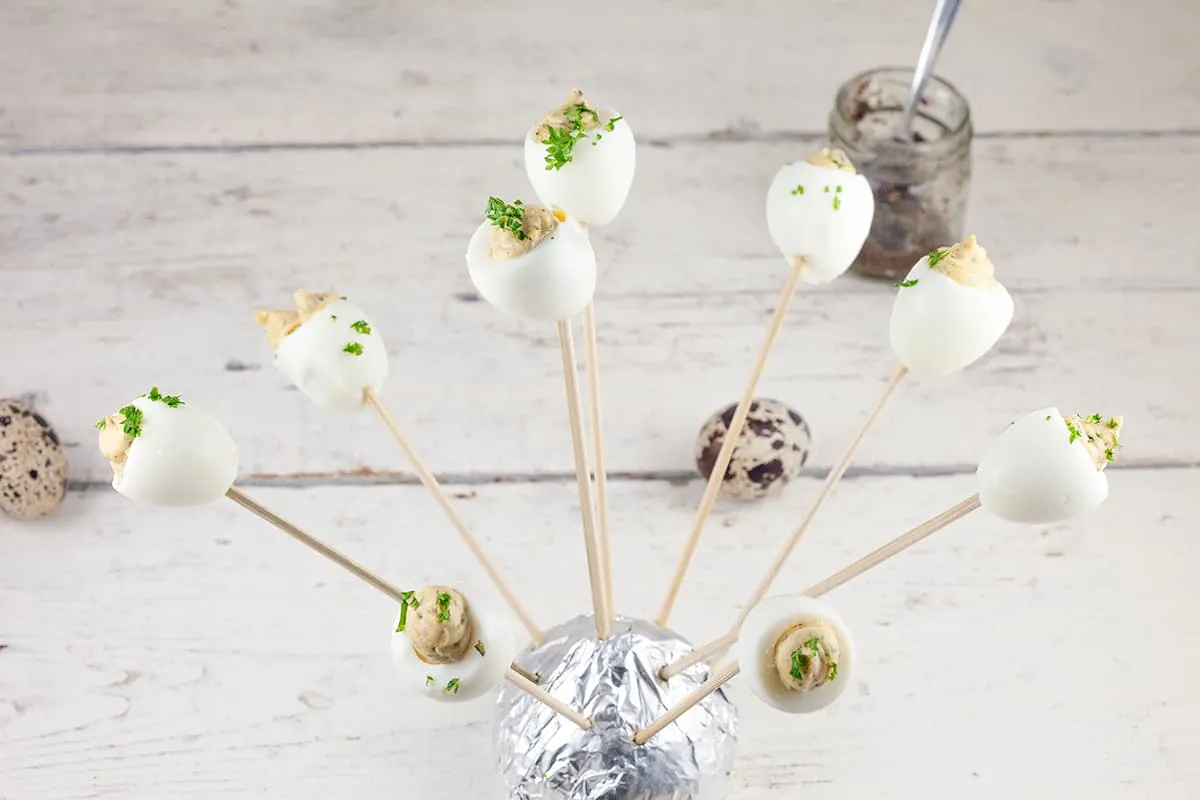 Gevulde kwarteleitjes met truffel