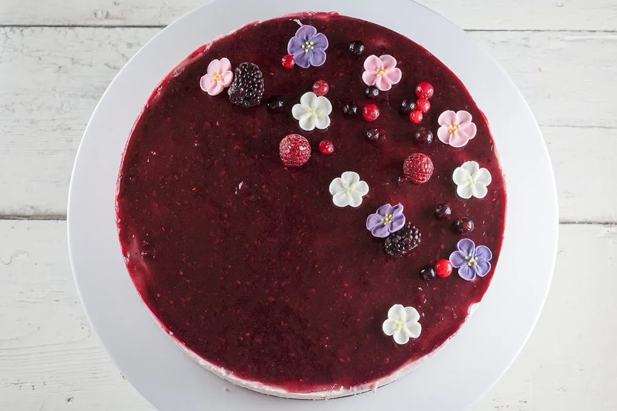 Bosvruchten cheesecake