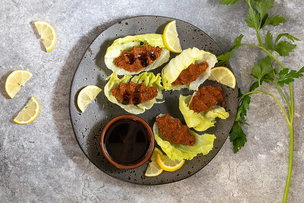 Çiğ köfte - vegan Turkse meze