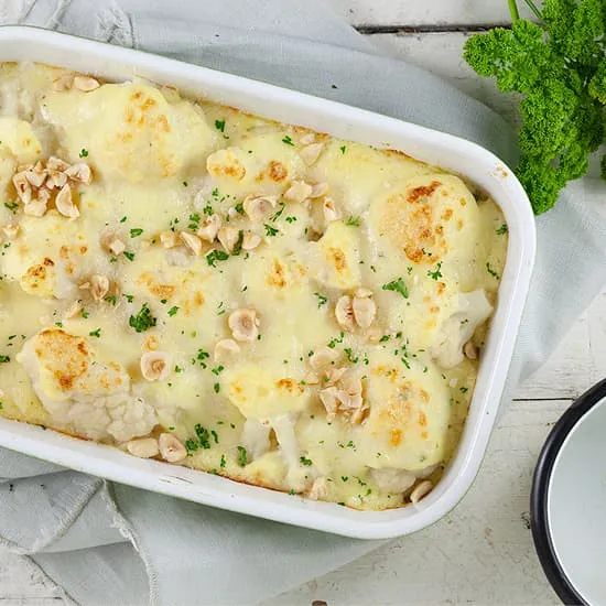 Recept: Bloemkoolgratin met mornay saus