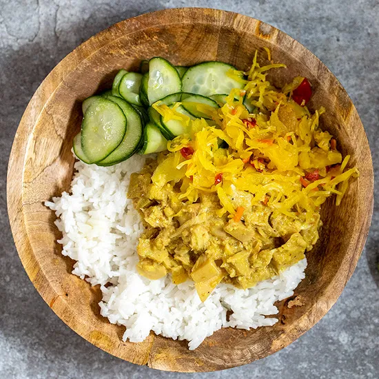Vegetarische rendang van jackfruit