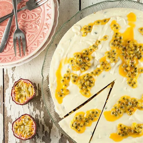 Recept: No-bake passievrucht cheesecake
