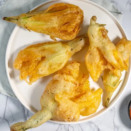 Recept: Tempura courgettebloemen