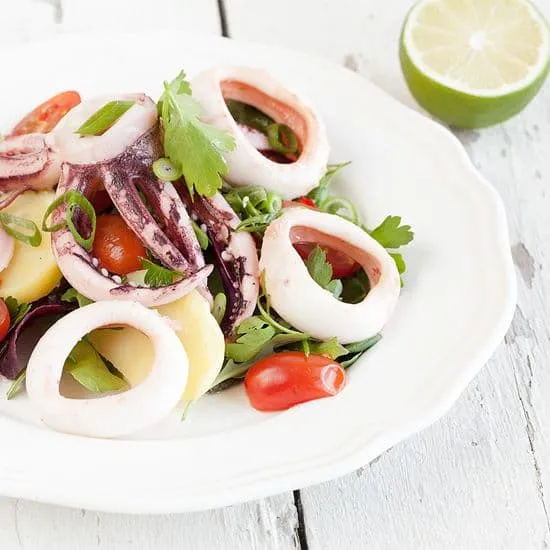 Recept: Salade met inktvis