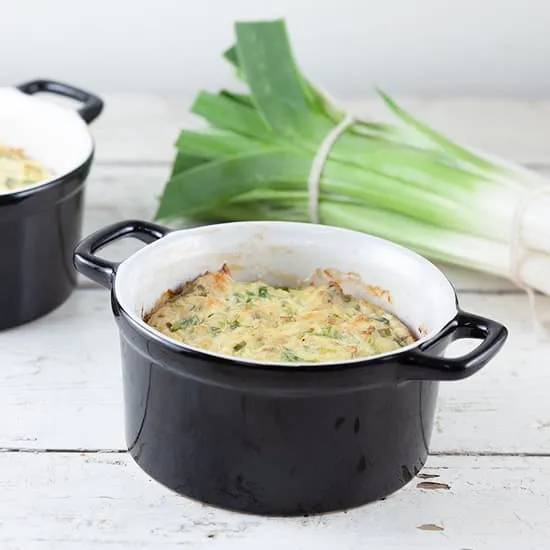 Recept: Prei en ricotta flan