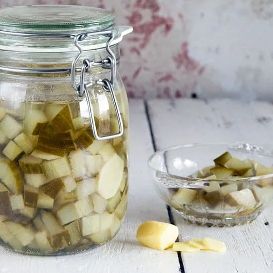 Recept: Ingelegde komkommer met gember