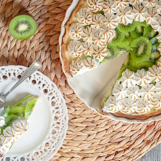 Recept: Kiwi meringue taart