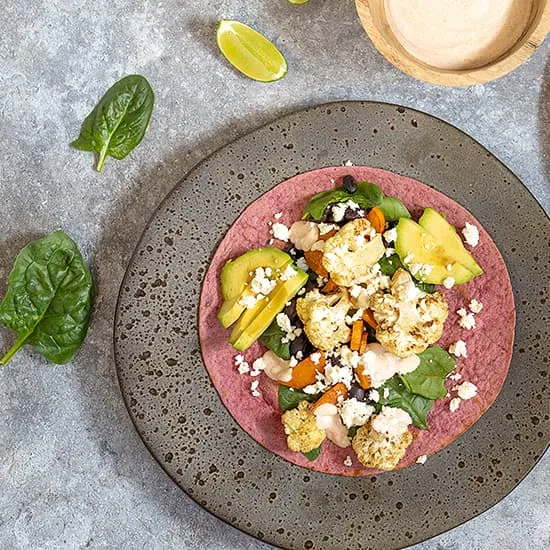 Recept: Vegetarische wraps met bloemkool en bonen