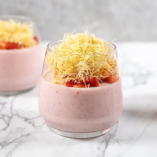Aardbeienpudding