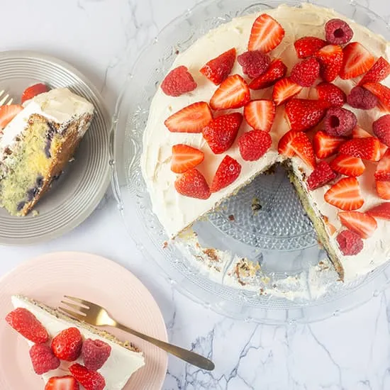 Recept: Blauwe bessentaart met botercrème