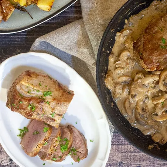 Recept: Varkenshaas champignon-roomsaus
