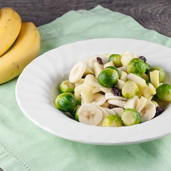 Recept: Spruitjes met appel en banaan