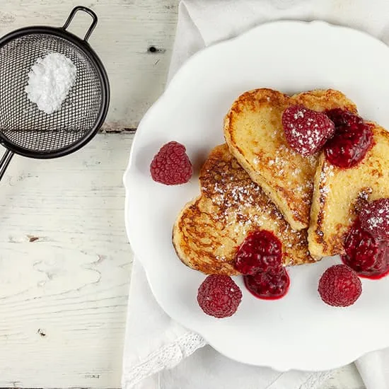 Recept: Wentelteefjes met frambozen