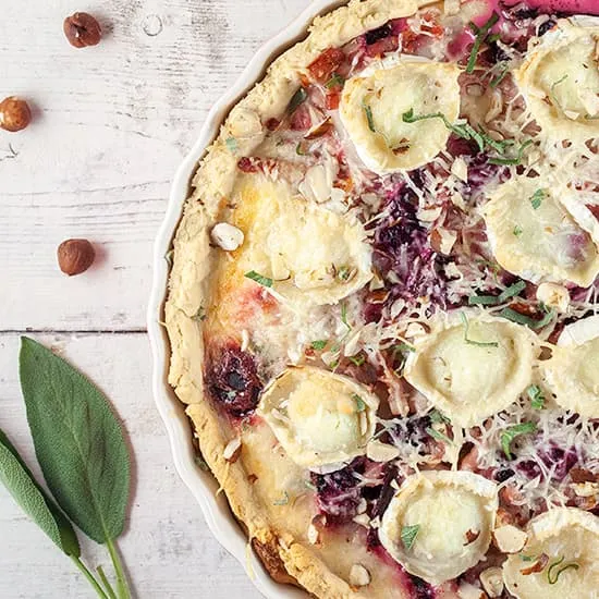 Recept: Quiche met rode biet en geitenkaas