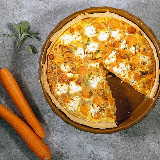 Recept: Wortel en geitenkaas quiche